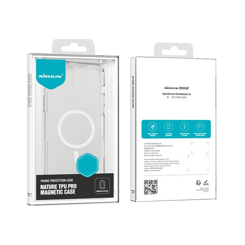 Nillkin θήκη Nature Pro Magnetic για iPhone 15 Pro, διάφανη-μπλε – φωτογραφία 4