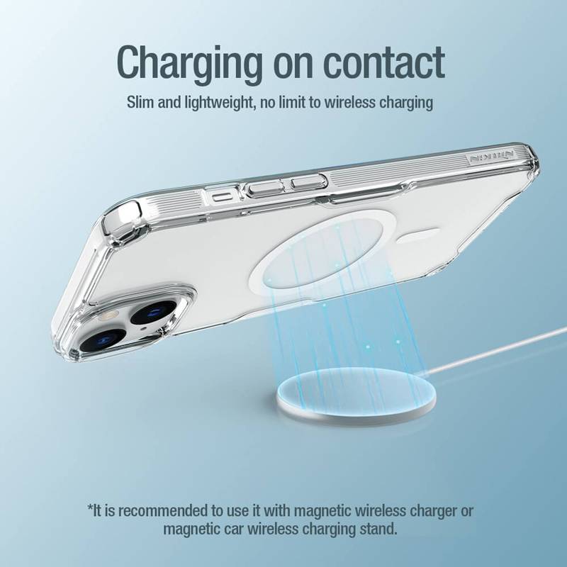 Nillkin θήκη Nature Pro Magnetic για iPhone 15 Plus, διάφανη-μπλε – φωτογραφία 2