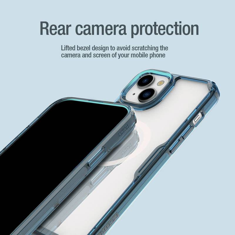 Nillkin θήκη Nature Pro Magnetic για iPhone 15 Plus, διάφανη-μπλε – φωτογραφία 3