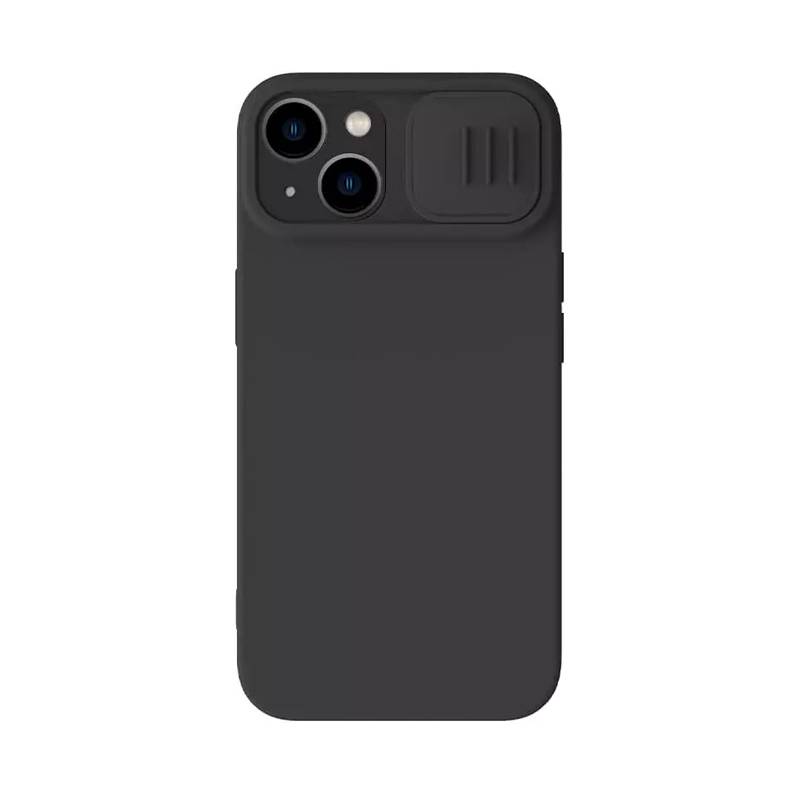 Nillkin θήκη CamShield Silky Silicone για iPhone 15 Plus, μαύρη Nillkin θήκη CamShield Silky Silicone για iPhone 15 Plus, μαύρη