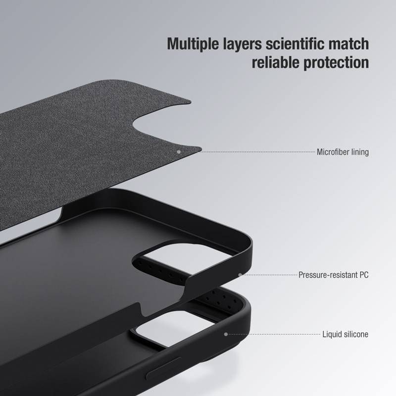 Nillkin θήκη CamShield Silky Silicone για iPhone 15 Pro, μαύρη – φωτογραφία 3