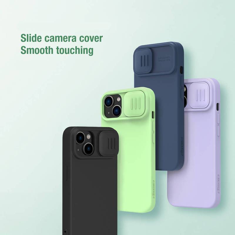 Nillkin θήκη CamShield Silky Silicone για iPhone 15 Pro, μπλε – φωτογραφία 2
