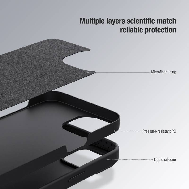Nillkin θήκη CamShield Silky Silicone για iPhone 15 Pro, μπλε – φωτογραφία 3