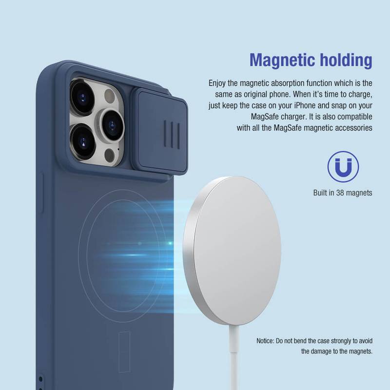 Nillkin θήκη CamShield Silky Magnetic Silicone για iPhone 15 Pro, μαύρη – φωτογραφία 3