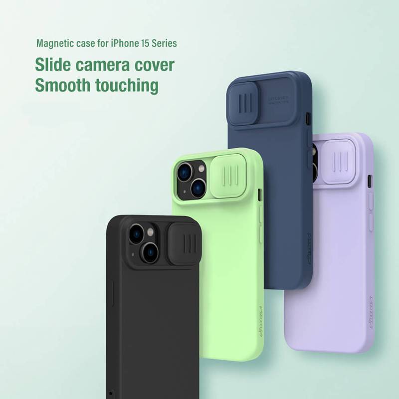 Nillkin θήκη CamShield Silky Magnetic Silicone για iPhone 15 Plus, μαύρη – φωτογραφία 2