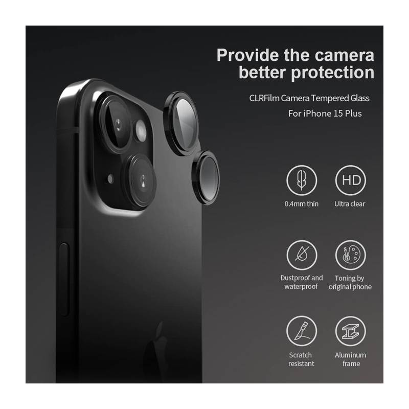 Nillkin tempered glass CLRFilm κάμερας για iPhone 15/15 Plus – φωτογραφία 2