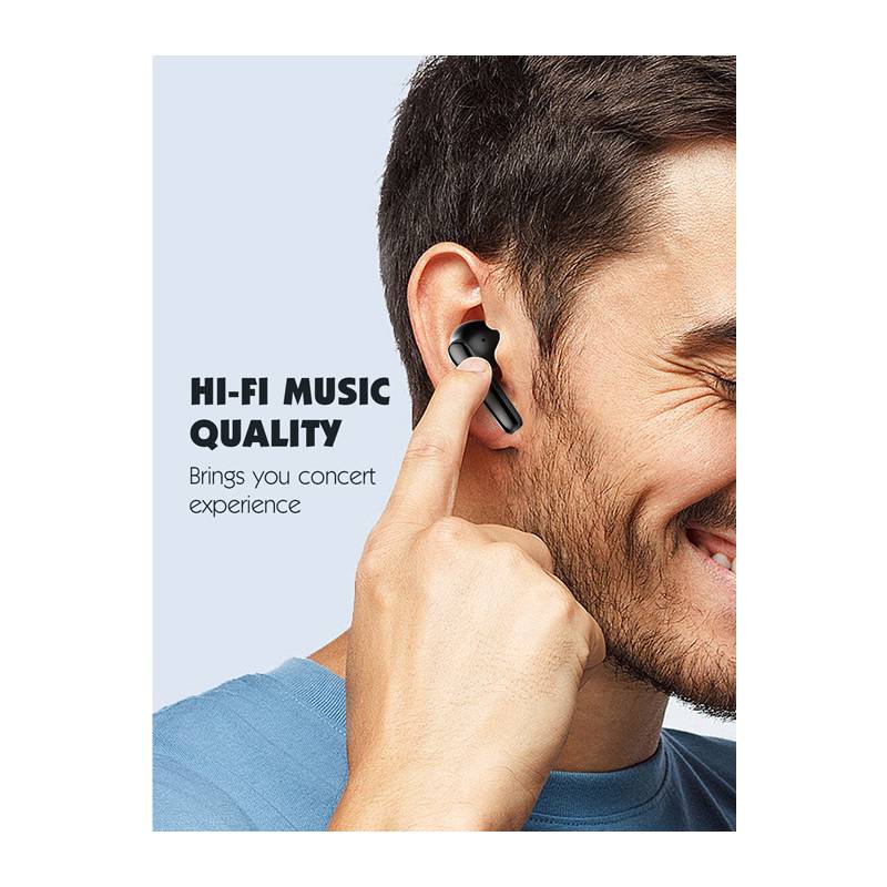 Ldnio earphones με θήκη φόρτισης T01, True Wireless, HiFi, Φ10mm, χρυσά – φωτογραφία 3