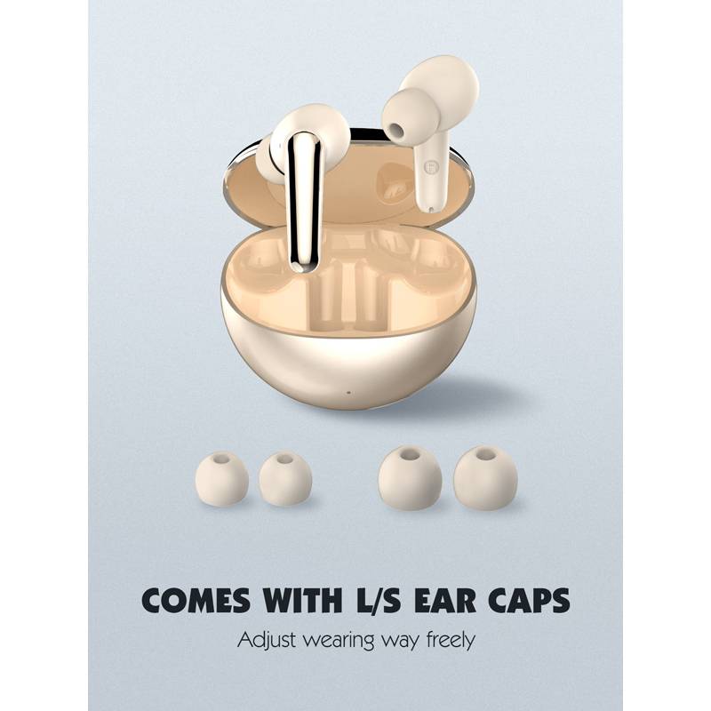 Ldnio earphones με θήκη φόρτισης T01, True Wireless, HiFi, Φ10mm, χρυσά – φωτογραφία 6