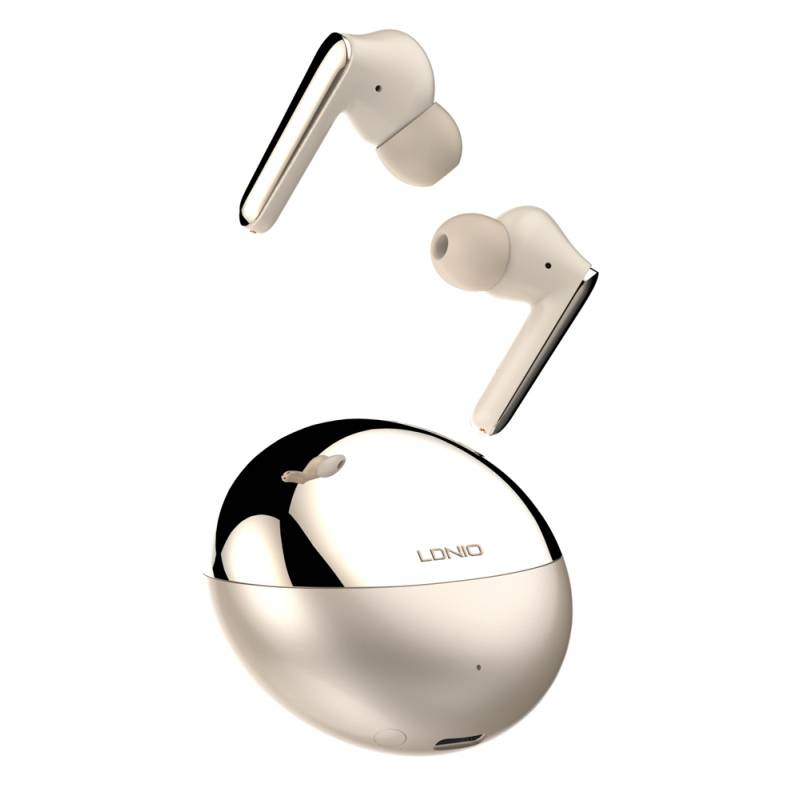 Ldnio earphones με θήκη φόρτισης T01, True Wireless, HiFi, Φ10mm, χρυσά