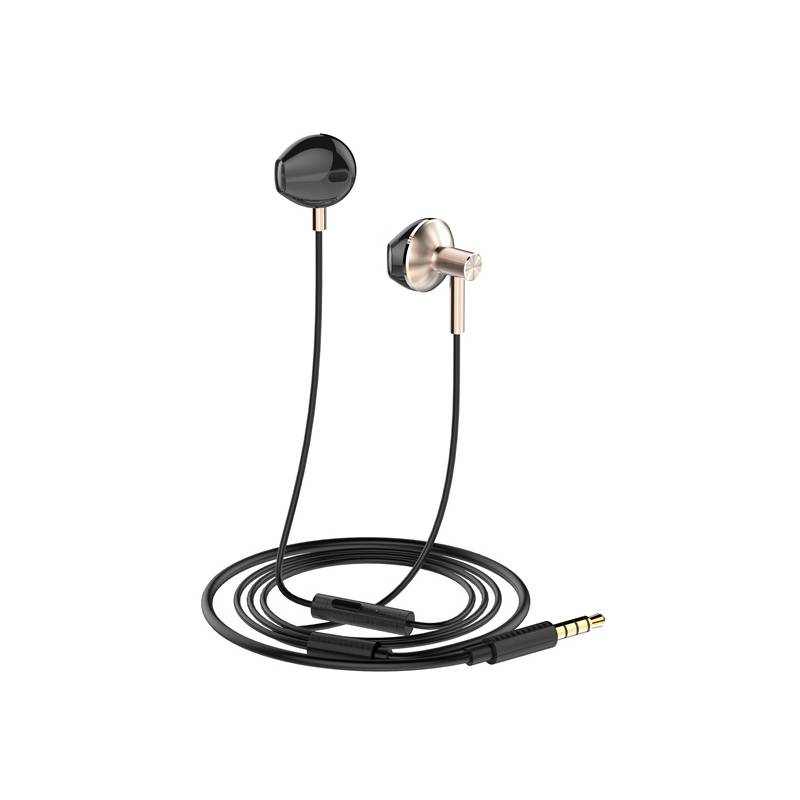 Ldnio earphones με μικρόφωνο HP09, 3.5mm σύνδεση, Φ13mm, 1.2m, ροζ χρυσό – φωτογραφία 3