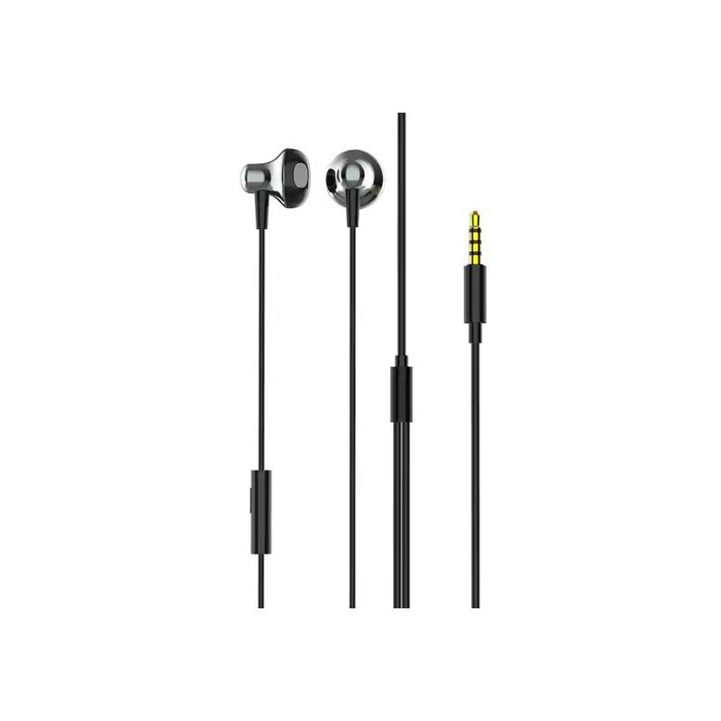 Ldnio earphones με μικρόφωνο HP08, 3.5mm σύνδεση, Φ13mm, 1.2m, γκρι