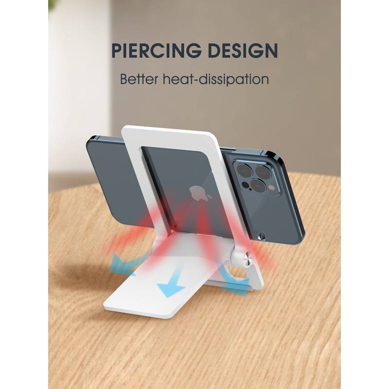 Ldnio βάση smartphone MG06, foldable, 4.7-7.2", λευκή – φωτογραφία 3