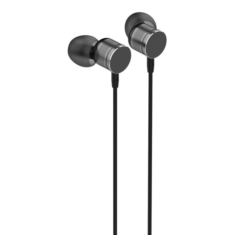 Ldnio earphones με μικρόφωνο HP04, 3.5mm σύνδεση, Φ10mm, 1.2m, γκρι – φωτογραφία 2