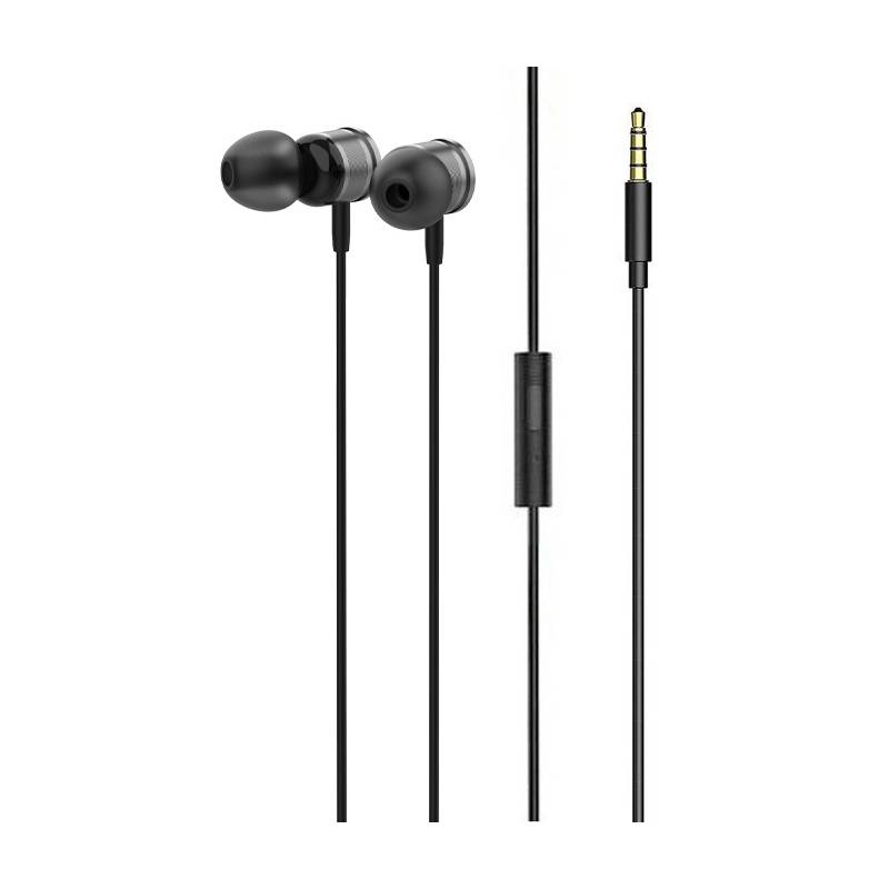 Ldnio earphones με μικρόφωνο HP04, 3.5mm σύνδεση, Φ10mm, 1.2m, γκρι