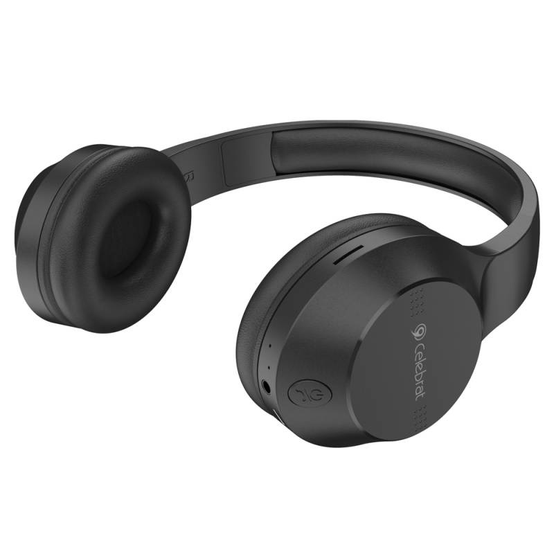 Celebrat headphones A27, wireless & wired, Bluetooth 5.3, Φ40mm, μαύρα – φωτογραφία 3
