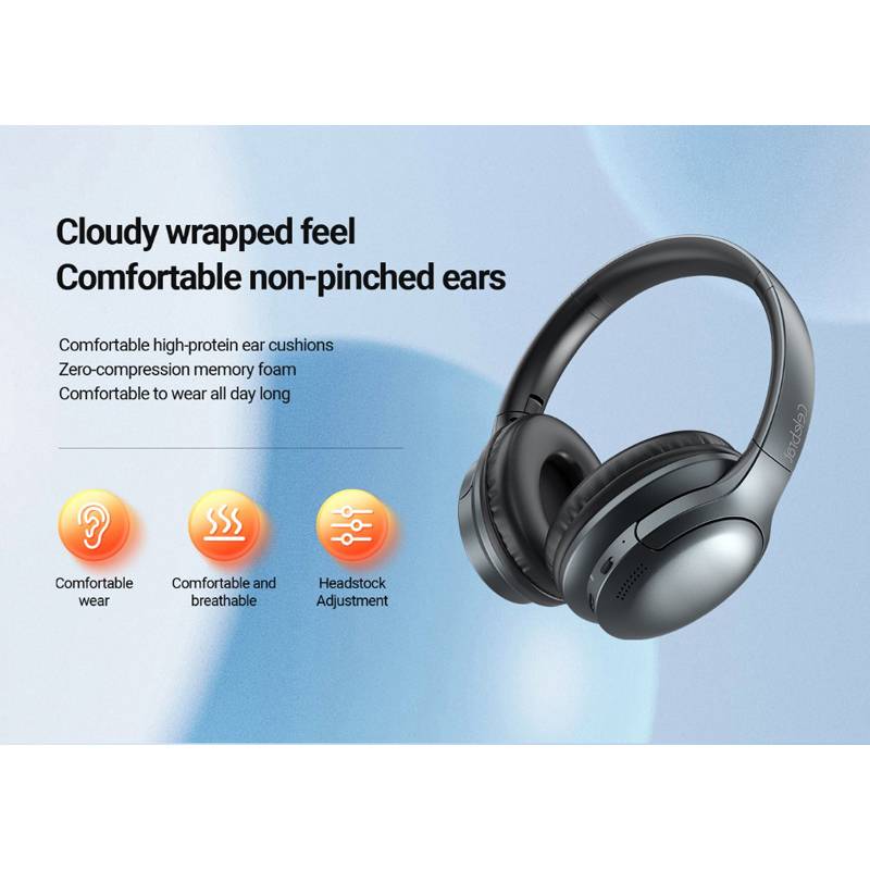 Celebrat headphones A33, ασύρματα & ενσύρματα, ANC, 40mm, 300mAh, μαύρα – φωτογραφία 2