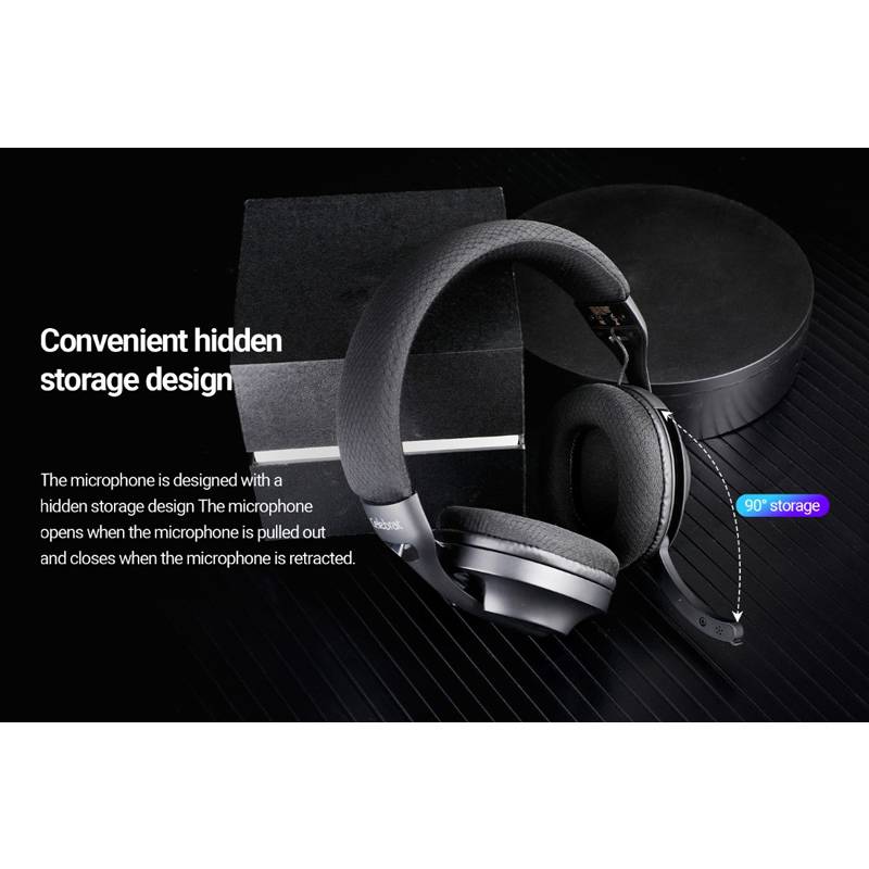 Celebrat headphones A34, ασύρματα & ενσύρματα, 40mm, 300mAh, μαύρα – φωτογραφία 3