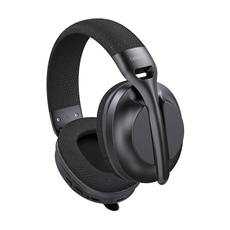 Celebrat headphones A34, ασύρματα & ενσύρματα, 40mm, 300mAh, μαύρα – φωτογραφία 6