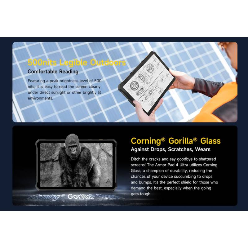 Ulefone tablet Armor Pad 4 Ultra, 10.36", 8/256GB, 11800mAh, IP68/IP69K, 5G, μαύρο – φωτογραφία 6