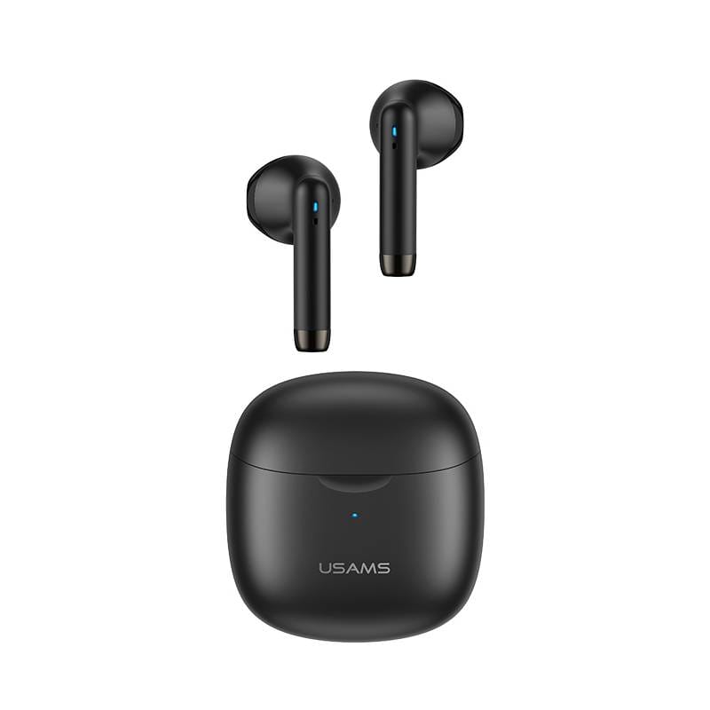 USAMS earphones IA04 με θήκη φόρτισης, True Wireless, Φ13mm, μαύρα