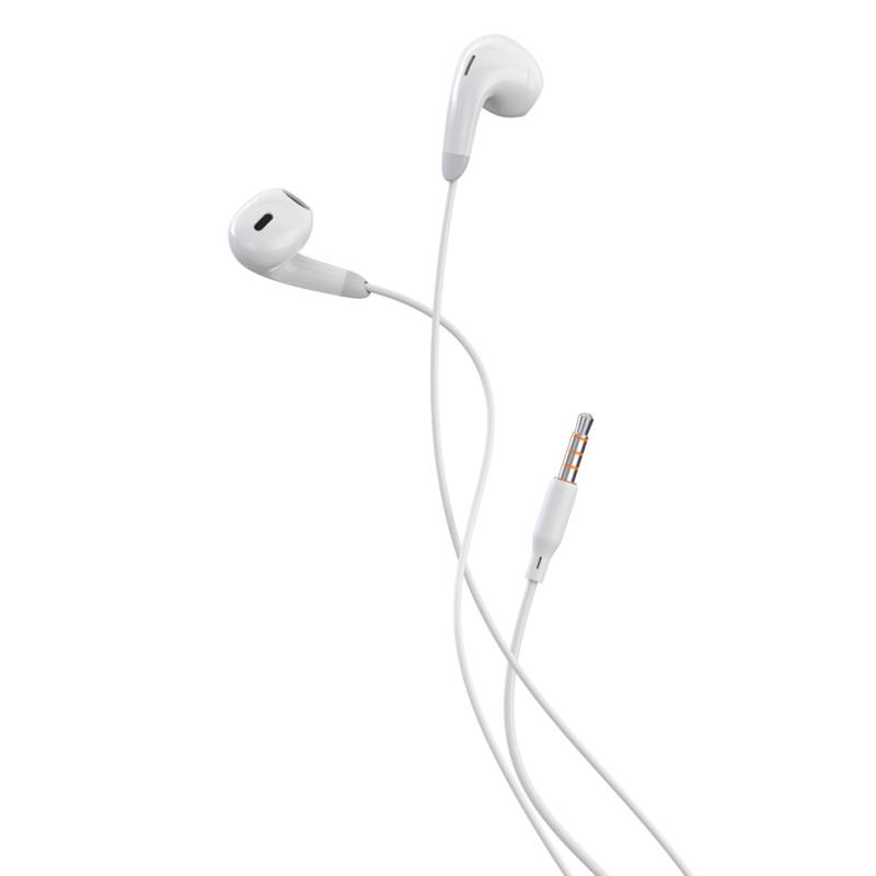 Celebrat earphones με μικρόφωνο G27, 3.5mm σύνδεση, Φ14mm, 1.2m, λευκά – φωτογραφία 3