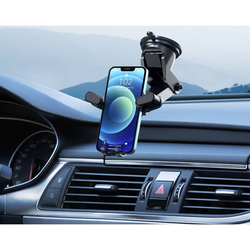 Celebrat βάση smartphone αυτοκινήτου HC-08, ταμπλό & αεραγωγών, μαύρη – φωτογραφία 2