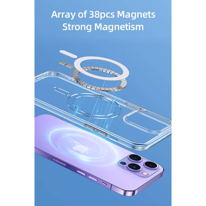 USAMS θήκη Ice Magnet για iPhone 14 Plus, με μαγνήτες, διάφανη – φωτογραφία 2