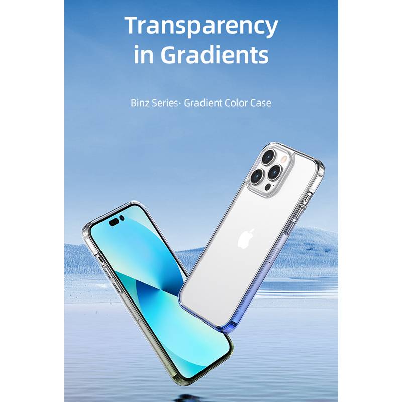USAMS θήκη Binz για iPhone 14 Pro Max, μπλε & διάφανη – φωτογραφία 2