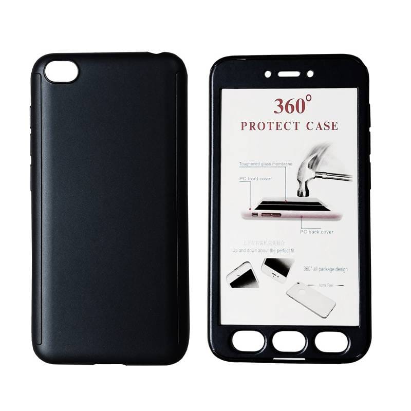 Powertech Θήκη Body 360° με Tempered Glass για Xiaomi Redmi Go, μαύρη Powertech Θήκη Body 360° με Tempered Glass για Xiaomi Redmi Go, μαύρη