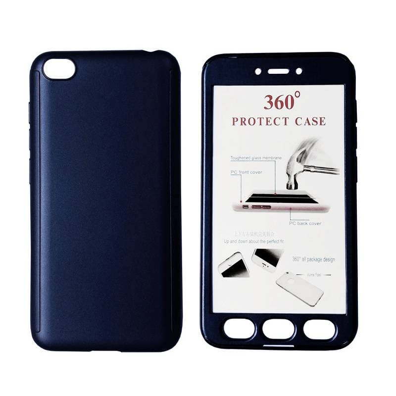Powertech Θήκη Body 360° με Tempered Glass για Xiaomi Redmi Go, μπλε