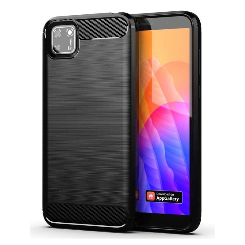 Powertech Θήκη Carbon Flex MOB-1523, Huawei Y5p, μαύρη