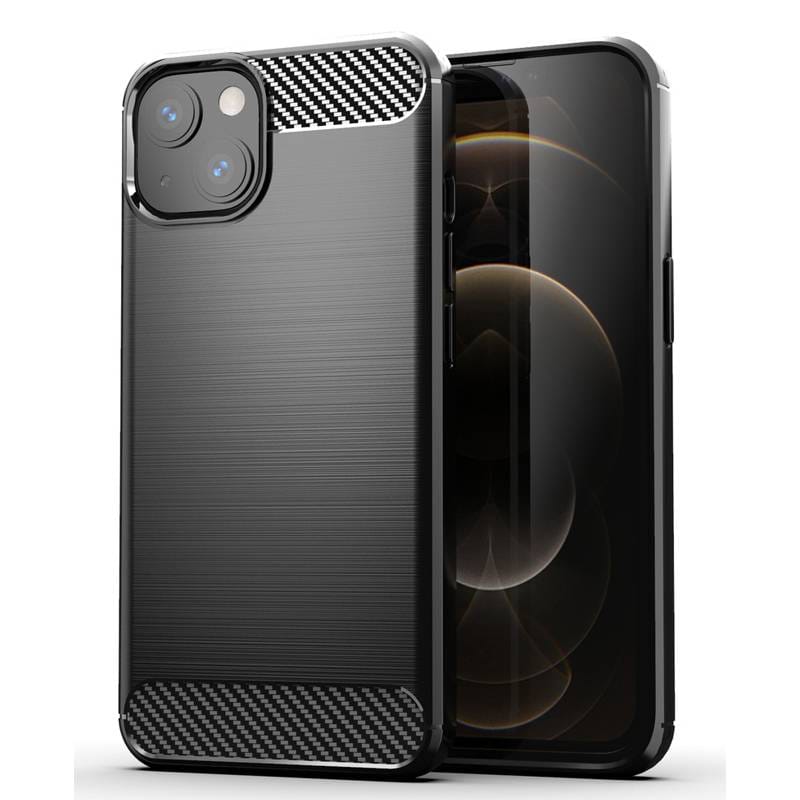 Powertech Θήκη Carbon MOB-1659 για iPhone 13 mini, μαύρη