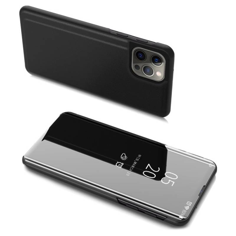 Powertech θήκη Clear View MOB-1663 για iPhone 13 Pro Max, μαύρη
