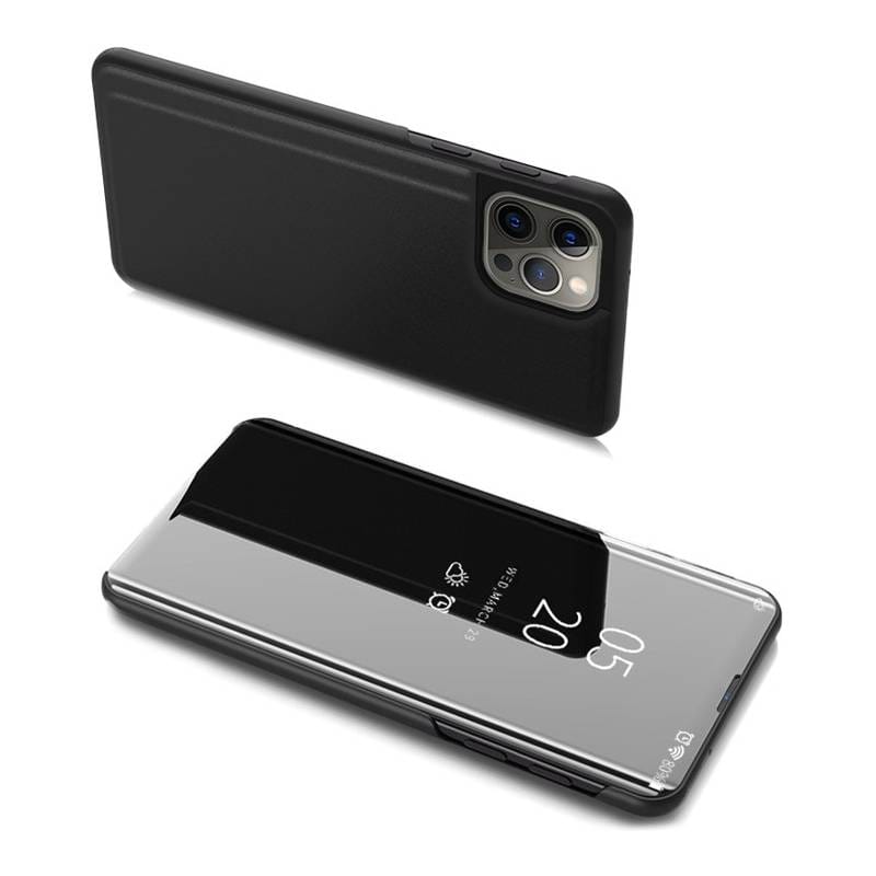 Powertech θήκη Clear View MOB-1664 για iPhone 13/13 Pro, μαύρη Powertech θήκη Clear View MOB-1664 για iPhone 13/13 Pro, μαύρη