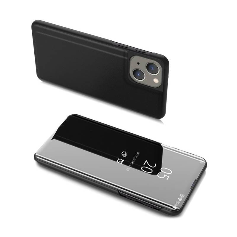 Powertech θήκη Clear View MOB-1666 για iPhone 13 mini, μαύρη Powertech θήκη Clear View MOB-1666 για iPhone 13 mini, μαύρη