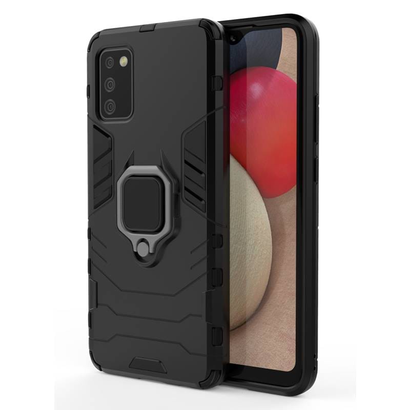 Powertech Θήκη Ring Armor MOB-1673 για Samsung A02s, μαύρη