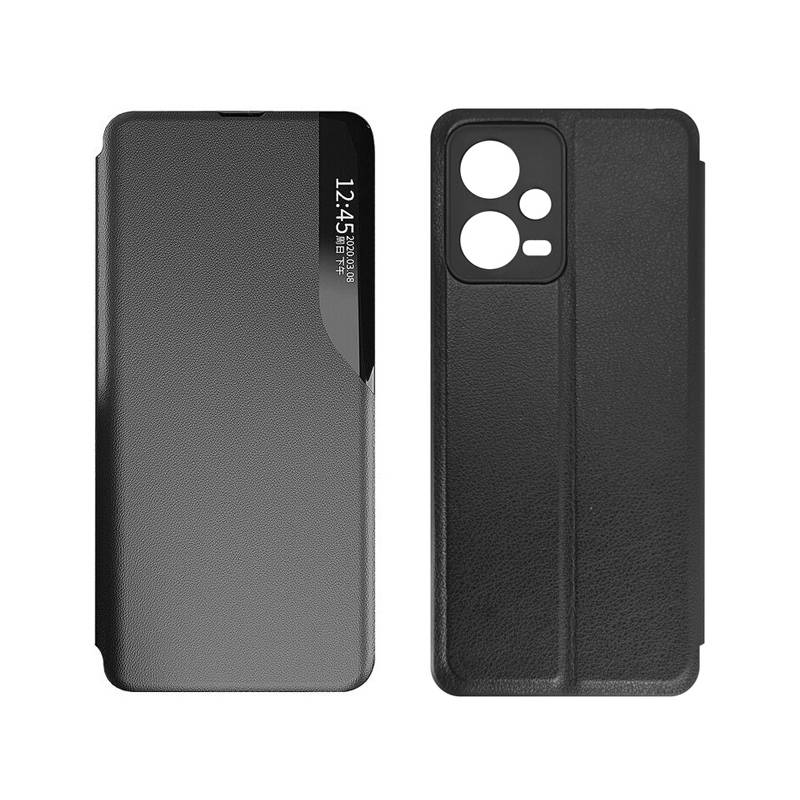 Powertech θήκη Smart view MOB-1918 για Xiaomi Note 12 5G/Poco X5, μαύρη
