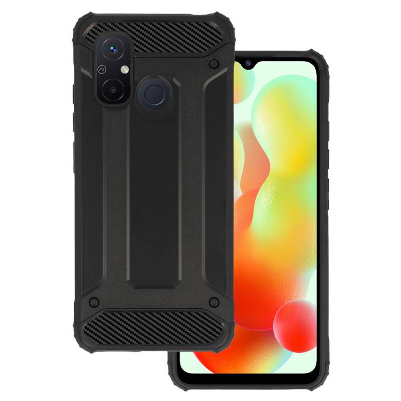 Powertech θήκη Armor Carbon MOB-1966 για Xiaomi Redmi 12C/11A, μαύρη