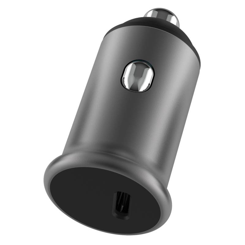Powertech φορτιστής αυτοκινήτου PT-1147, USB-C, 30W PD, γκρι – φωτογραφία 2
