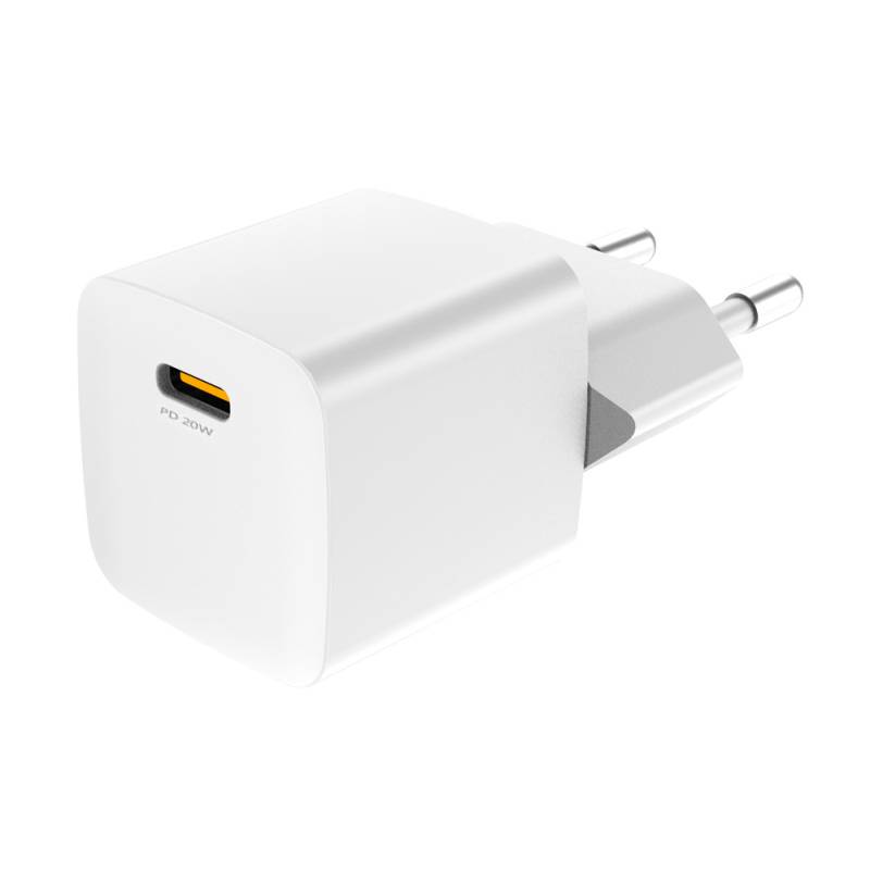 Powertech σούπερ μίνι φορτιστής τοίχου PT-1223, USB-C, 20W, λευκός – φωτογραφία 2