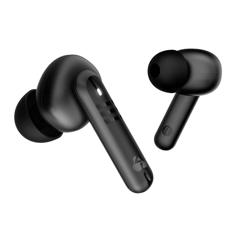Powertech earphones με θήκη φόρτισης PT-1227, TWS, ENC, 30/480mAh, μαύρα – φωτογραφία 3