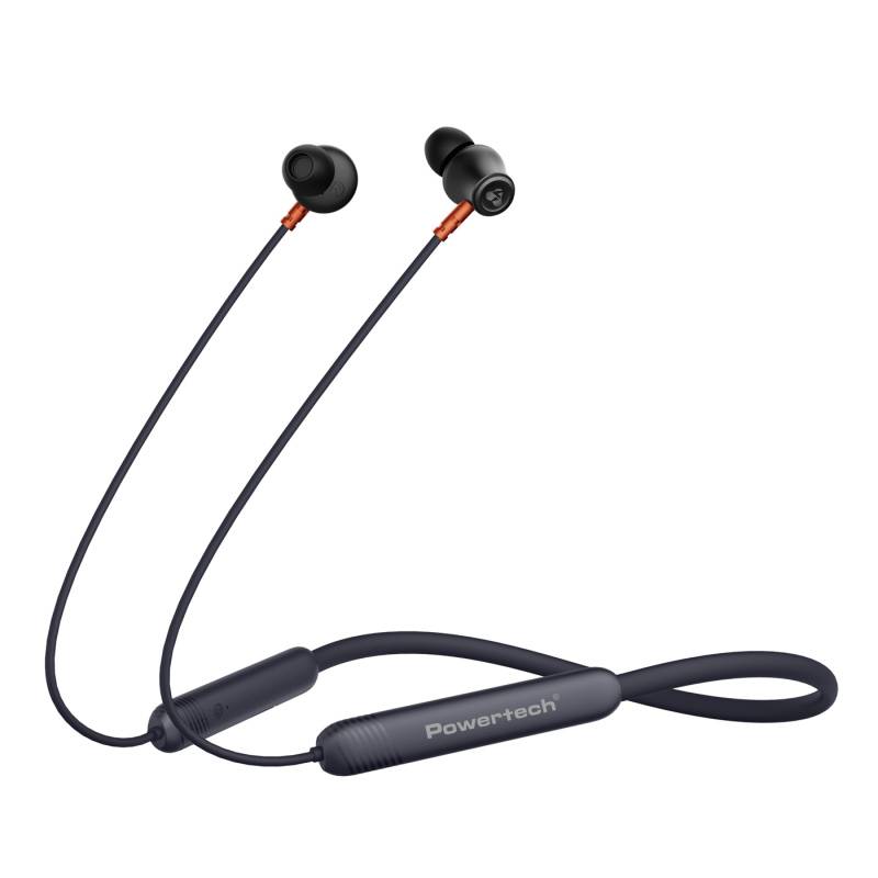 Powertech earphones PT-1228 με μαγνήτη, Bluetooth ENC 10mm 180mAh, μαύρα – φωτογραφία 2