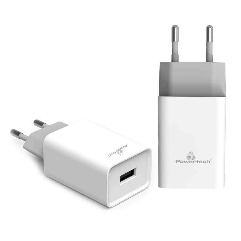 Powertech φορτιστής τοίχου PT-780, USB QC 3.0, 20W, 4A, λευκός