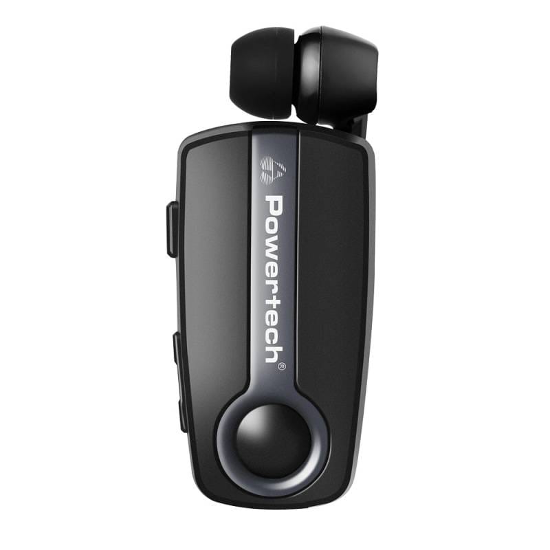 Powertech earphone Klipp 2 PT-998 multipoint, Bluetooth 5.1, USB-C, γκρι