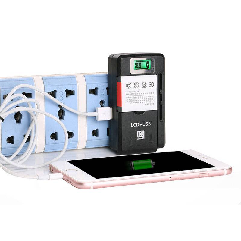 Powertech φορτιστής μπαταρίας κινητών QC64 με οθόνη, USB, μαύρος – φωτογραφία 2