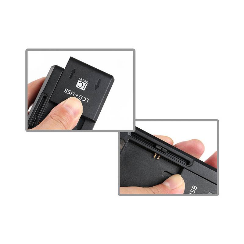 Powertech φορτιστής μπαταρίας κινητών QC64 με οθόνη, USB, μαύρος – φωτογραφία 3
