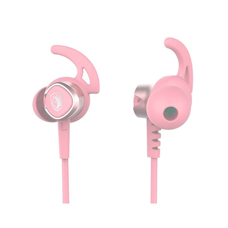 Sades gaming earphones Wings 20 με μικρόφωνο, 3.5mm, Φ12mm, 1.2m, ροζ