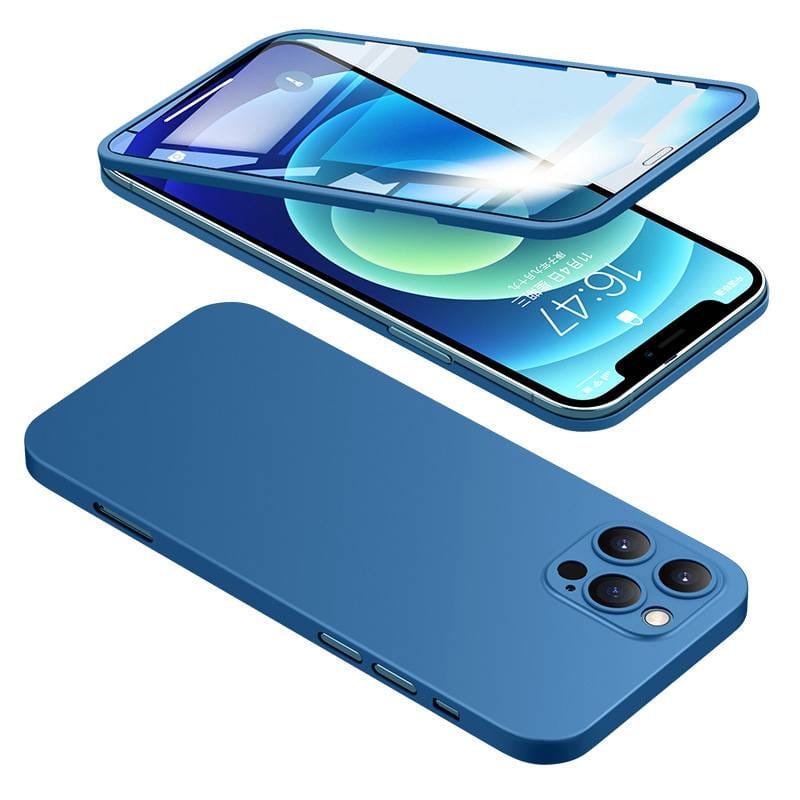 Powertech θήκη & tempered glass 2.5D TGC-0006, iPhone 12 Pro Max, μπλε