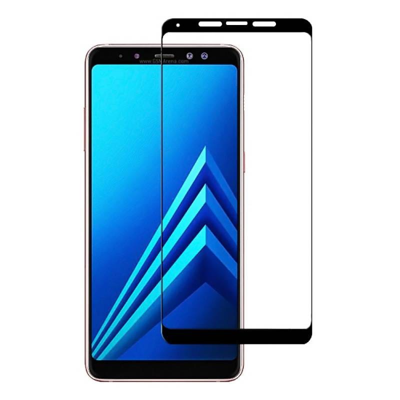 Powertech Tempered Glass 5D Full Glue για Samsung A8 Plus 2018, Black