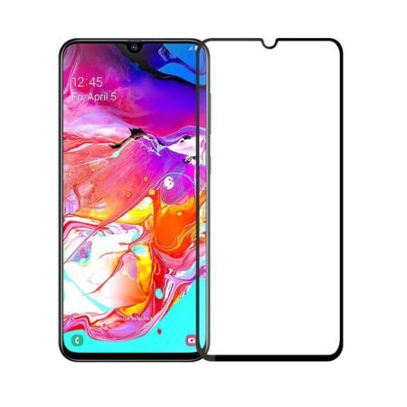 POWERTECH Tempered Glass 5D, Full Glue, Samsung A70 SM-A705F, μαύρο
